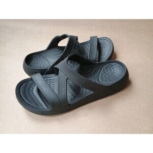 NuuSol Women's Hailey Lightweight Slide Sandals, Eclipse Black, Size 7